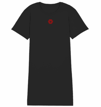 Red Flower - Ladies Shirt Dress